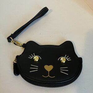 Betsey Johnson Luv Betsey Black Cat Wristlet Wallet Purse.